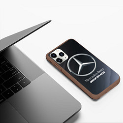 Чехол iPhone 11 Pro матовый MERCEDES МЕРСЕДЕС, цвет: 3D-коричневый — фото 2