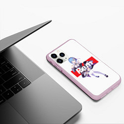 Чехол iPhone 11 Pro матовый Re:Zero, цвет: 3D-розовый — фото 2