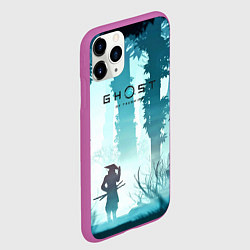 Чехол iPhone 11 Pro матовый Ghost of Tsushima, цвет: 3D-фиолетовый — фото 2