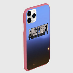 Чехол iPhone 11 Pro матовый Minecraft, цвет: 3D-малиновый — фото 2