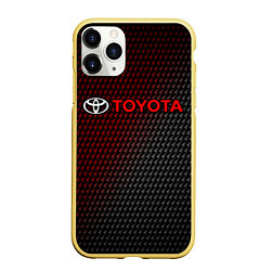 Чехол iPhone 11 Pro матовый TOYOTA ТОЙОТА, цвет: 3D-желтый