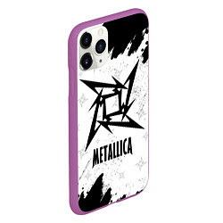 Чехол iPhone 11 Pro матовый METALLICA МЕТАЛЛИКА, цвет: 3D-фиолетовый — фото 2