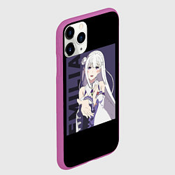 Чехол iPhone 11 Pro матовый Эмилия, цвет: 3D-фиолетовый — фото 2