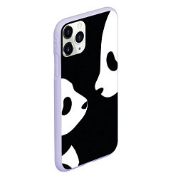 Чехол iPhone 11 Pro матовый Panda, цвет: 3D-светло-сиреневый — фото 2