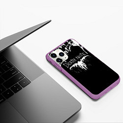 Чехол iPhone 11 Pro матовый Death Note, цвет: 3D-фиолетовый — фото 2