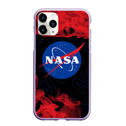 Чехол iPhone 11 Pro матовый NASA НАСА, цвет: 3D-светло-сиреневый