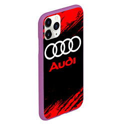 Чехол iPhone 11 Pro матовый AUDI АУДИ, цвет: 3D-фиолетовый — фото 2