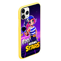 Чехол iPhone 11 Pro матовый Penny Brawl Stars, цвет: 3D-желтый — фото 2