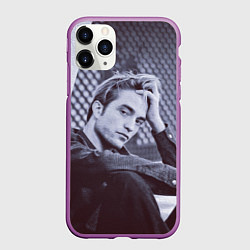 Чехол iPhone 11 Pro матовый Роберт Паттинсон, цвет: 3D-фиолетовый