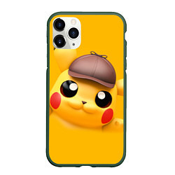 Чехол iPhone 11 Pro матовый Pikachu Pika Pika, цвет: 3D-темно-зеленый