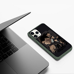 Чехол iPhone 11 Pro матовый Острые козырьки, цвет: 3D-темно-зеленый — фото 2