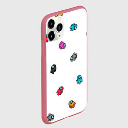 Чехол iPhone 11 Pro матовый Among Us, цвет: 3D-малиновый — фото 2