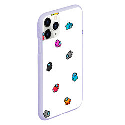 Чехол iPhone 11 Pro матовый Among Us, цвет: 3D-светло-сиреневый — фото 2