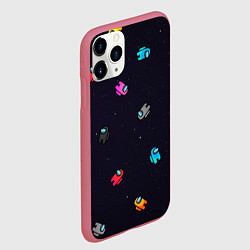 Чехол iPhone 11 Pro матовый Among Us, цвет: 3D-малиновый — фото 2