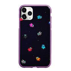 Чехол iPhone 11 Pro матовый Among Us, цвет: 3D-фиолетовый