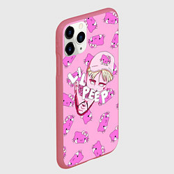 Чехол iPhone 11 Pro матовый LIL PEEP, цвет: 3D-малиновый — фото 2