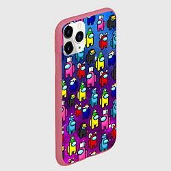 Чехол iPhone 11 Pro матовый AMONG US, цвет: 3D-малиновый — фото 2