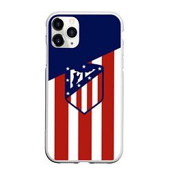 Чехол iPhone 11 Pro матовый Atletico Madrid, цвет: 3D-белый