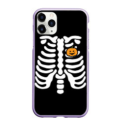 Чехол iPhone 11 Pro матовый Halloween, цвет: 3D-светло-сиреневый