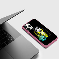 Чехол iPhone 11 Pro матовый UNDERTALE, цвет: 3D-малиновый — фото 2