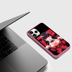 Чехол iPhone 11 Pro матовый Юмэко Джабами Безумный азарт, цвет: 3D-малиновый — фото 2