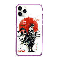 Чехол iPhone 11 Pro матовый ONE PIECE ZOHO SAMURAI, цвет: 3D-фиолетовый