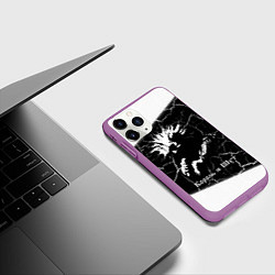 Чехол iPhone 11 Pro матовый КОРОЛЬ И ШУТ, цвет: 3D-фиолетовый — фото 2