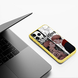 Чехол iPhone 11 Pro матовый Jujutsu Kaisen Сукуна х Юдзи, цвет: 3D-желтый — фото 2
