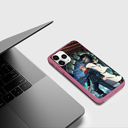 Чехол iPhone 11 Pro матовый Jujutsu Kaisen Sukuna подземелье, цвет: 3D-малиновый — фото 2