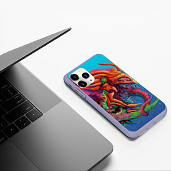 Чехол iPhone 11 Pro матовый HyperBeast, цвет: 3D-светло-сиреневый — фото 2