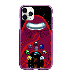 Чехол iPhone 11 Pro матовый Impostor Monster, цвет: 3D-фиолетовый