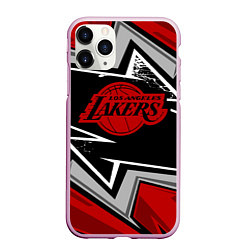 Чехол iPhone 11 Pro матовый LA LAKERS RED, цвет: 3D-розовый