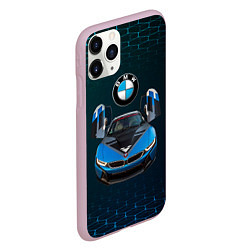 Чехол iPhone 11 Pro матовый BMW i8 Turbo тюнинговая, цвет: 3D-розовый — фото 2