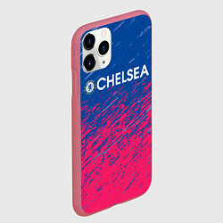 Чехол iPhone 11 Pro матовый Chelsea Челси, цвет: 3D-малиновый — фото 2