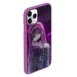 Чехол iPhone 11 Pro матовый Zero Two in mask, цвет: 3D-фиолетовый — фото 2