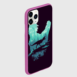 Чехол iPhone 11 Pro матовый T-Rex, цвет: 3D-фиолетовый — фото 2