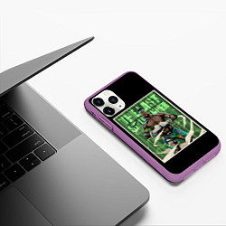 Чехол iPhone 11 Pro матовый Исраэль Адесанья, цвет: 3D-фиолетовый — фото 2