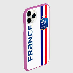 Чехол iPhone 11 Pro матовый СБОРНАЯ ФРАНЦИЯ, цвет: 3D-фиолетовый — фото 2