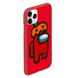 Чехол iPhone 11 Pro матовый HALLOWEEN IS AMONG US, цвет: 3D-красный — фото 2