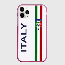 Чехол iPhone 11 Pro матовый СБОРНАЯ ИТАЛИИ, цвет: 3D-малиновый