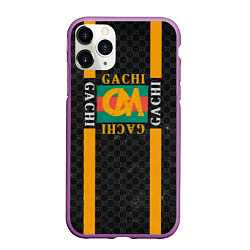 Чехол iPhone 11 Pro матовый Gachi Gucci, цвет: 3D-фиолетовый