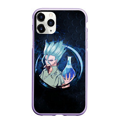 Чехол iPhone 11 Pro матовый Dr Stone, цвет: 3D-светло-сиреневый