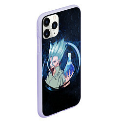 Чехол iPhone 11 Pro матовый Dr Stone, цвет: 3D-светло-сиреневый — фото 2