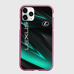 Чехол iPhone 11 Pro матовый Lexus, цвет: 3D-малиновый