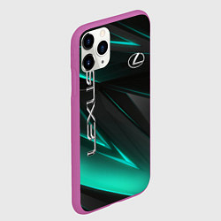 Чехол iPhone 11 Pro матовый Lexus, цвет: 3D-фиолетовый — фото 2