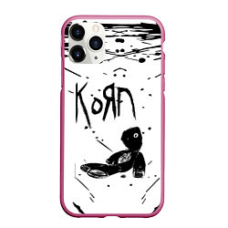 Чехол iPhone 11 Pro матовый Korn, цвет: 3D-малиновый