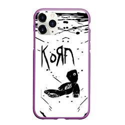 Чехол iPhone 11 Pro матовый Korn, цвет: 3D-фиолетовый