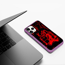 Чехол iPhone 11 Pro матовый Korn, цвет: 3D-фиолетовый — фото 2