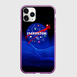 Чехол iPhone 11 Pro матовый IMPOSTOR NASA, цвет: 3D-фиолетовый