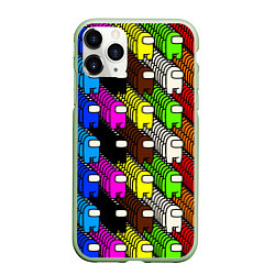 Чехол iPhone 11 Pro матовый AMONG US, цвет: 3D-салатовый